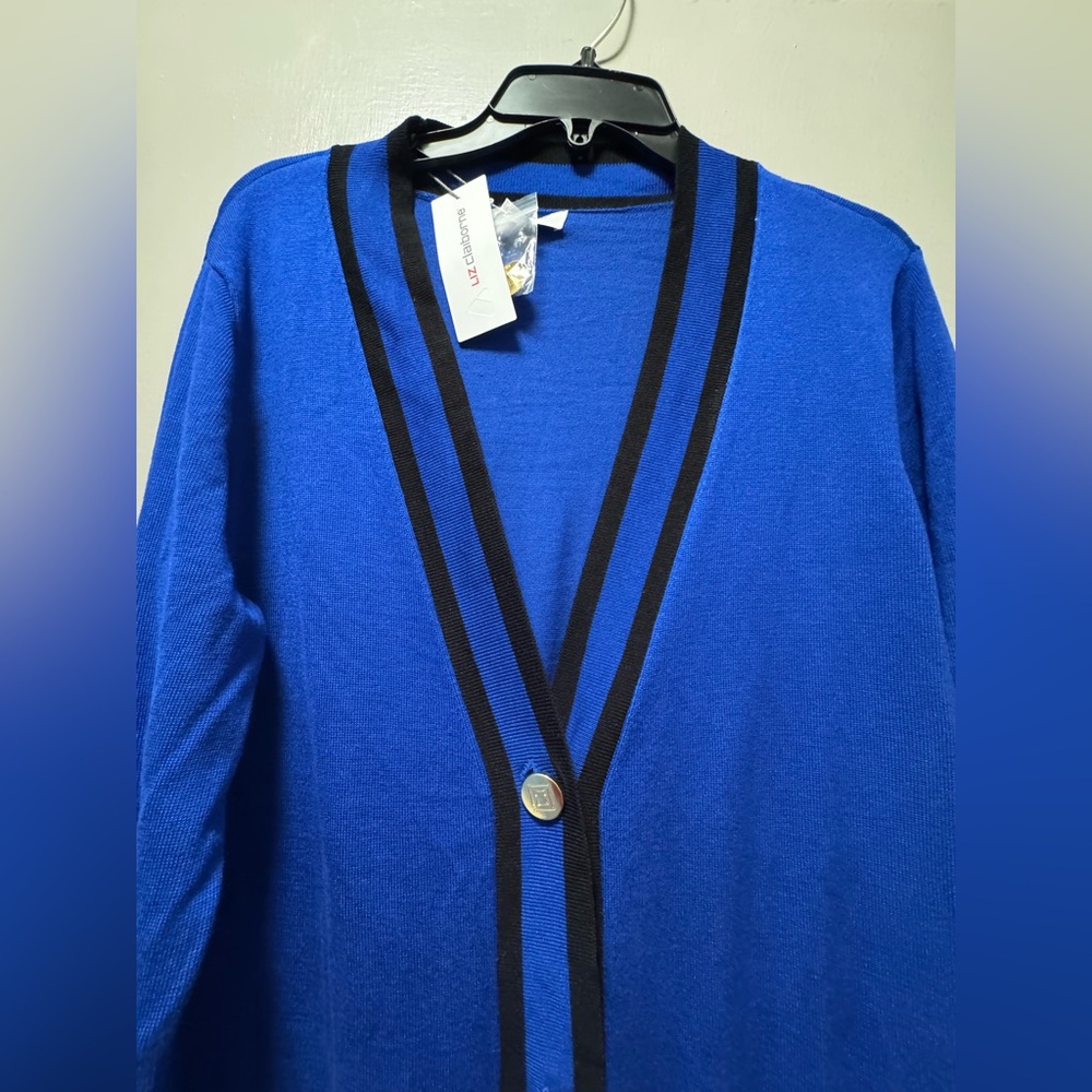 Liz Claiborne Vibrant Blue cardigan Sweater